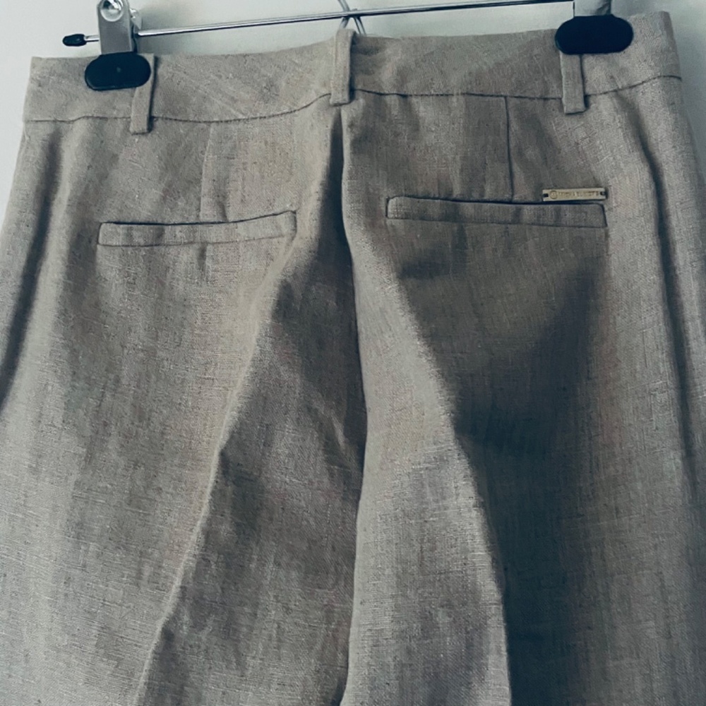 NWT MICHAEL Michael Kors Size 0 Flax Linen Wide-leg Trousers - Picture 9 of 12